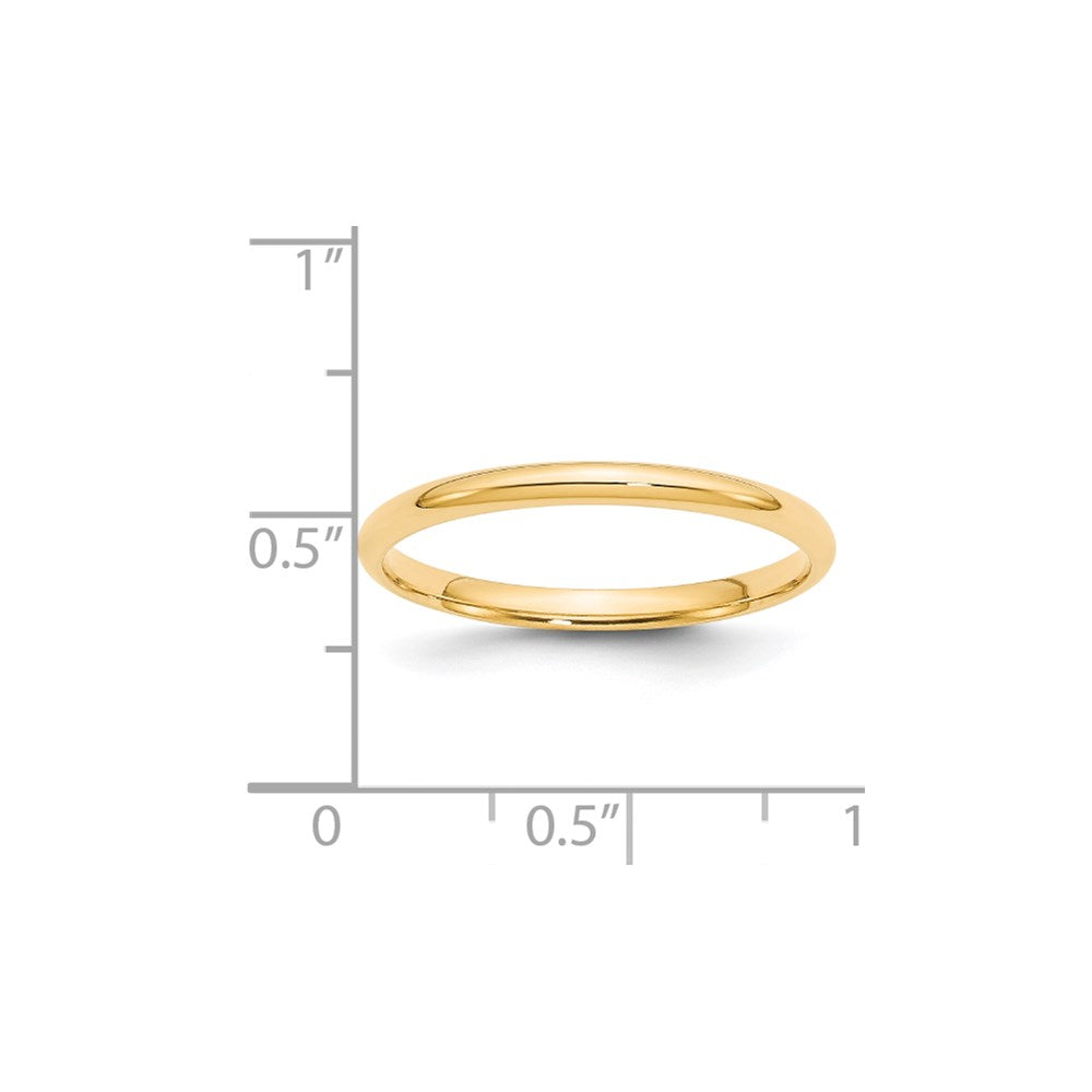 14KY 2mm LTW Comfort Fit Band Size 8