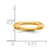 14KY 2.5mm LTW Comfort Fit Band Size 12.5