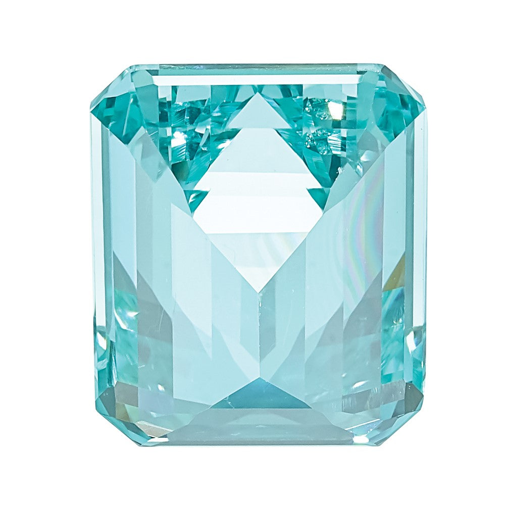 6x4mm Emerald Cut Lab Created Paraiba
