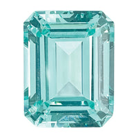 10x8mm Emerald Cut Lab Created Paraiba