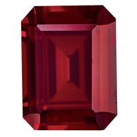 10x8mm Emerald Cut Lab Created Ruby