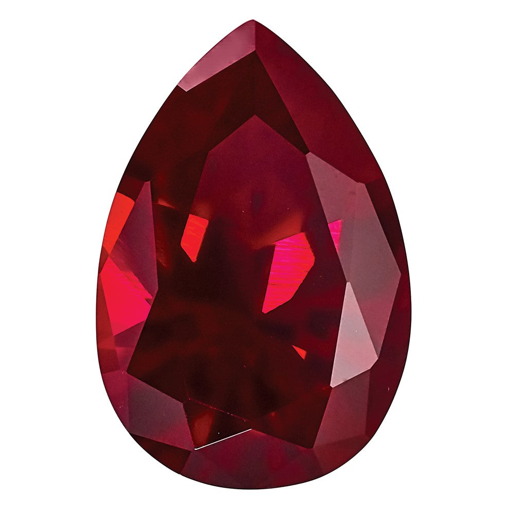 9x6mm Pear Lab Created Ruby
