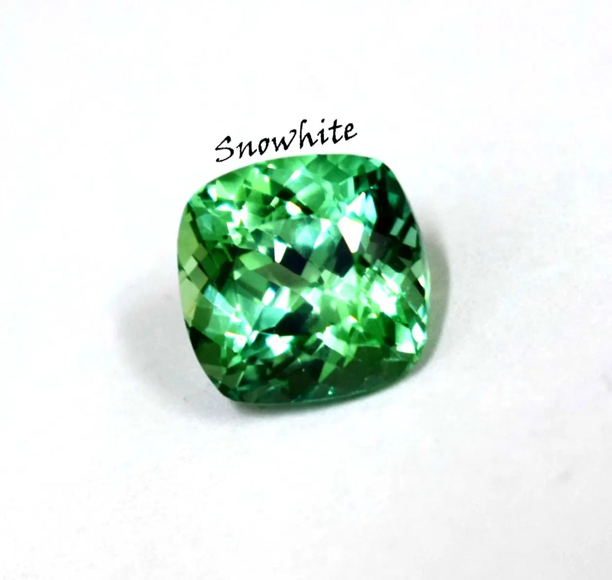 Certified 10 Ct Green Tourmaline Cushion Cut Natural Loose Gemstone Rich Green ABC Jewelries