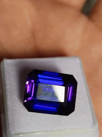 Certified 9.80 Ct Natural Blue Sapphire Emerald Cut Cornflower Loose Gemstone ABC Jewelries