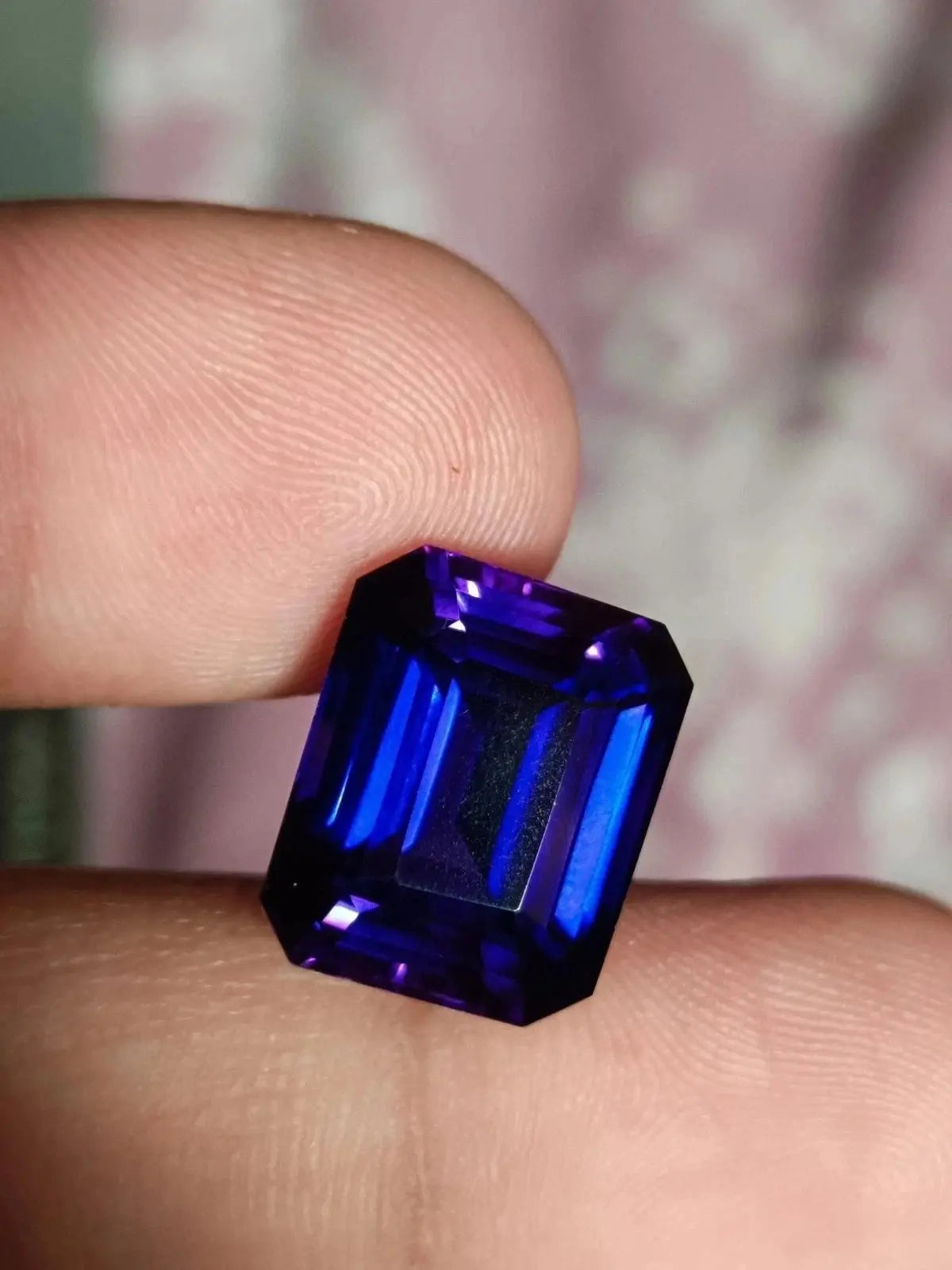 Certified 9.80 Ct Natural Blue Sapphire Emerald Cut Cornflower Loose Gemstone ABC Jewelries