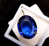 Certified AAA Natural Oval Cut 91.45 Ct Blue Topaz Pendant Loose Gemstone ABC Jewelery