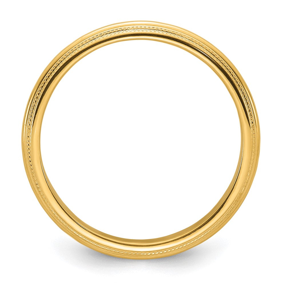 14KY 5mm Double Milgrain Comfort Fit Band Size 12