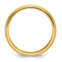 14KY 5mm Double Milgrain Comfort Fit Band Size 9.5