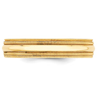 14KY 5mm Double Milgrain Comfort Fit Band Size 5