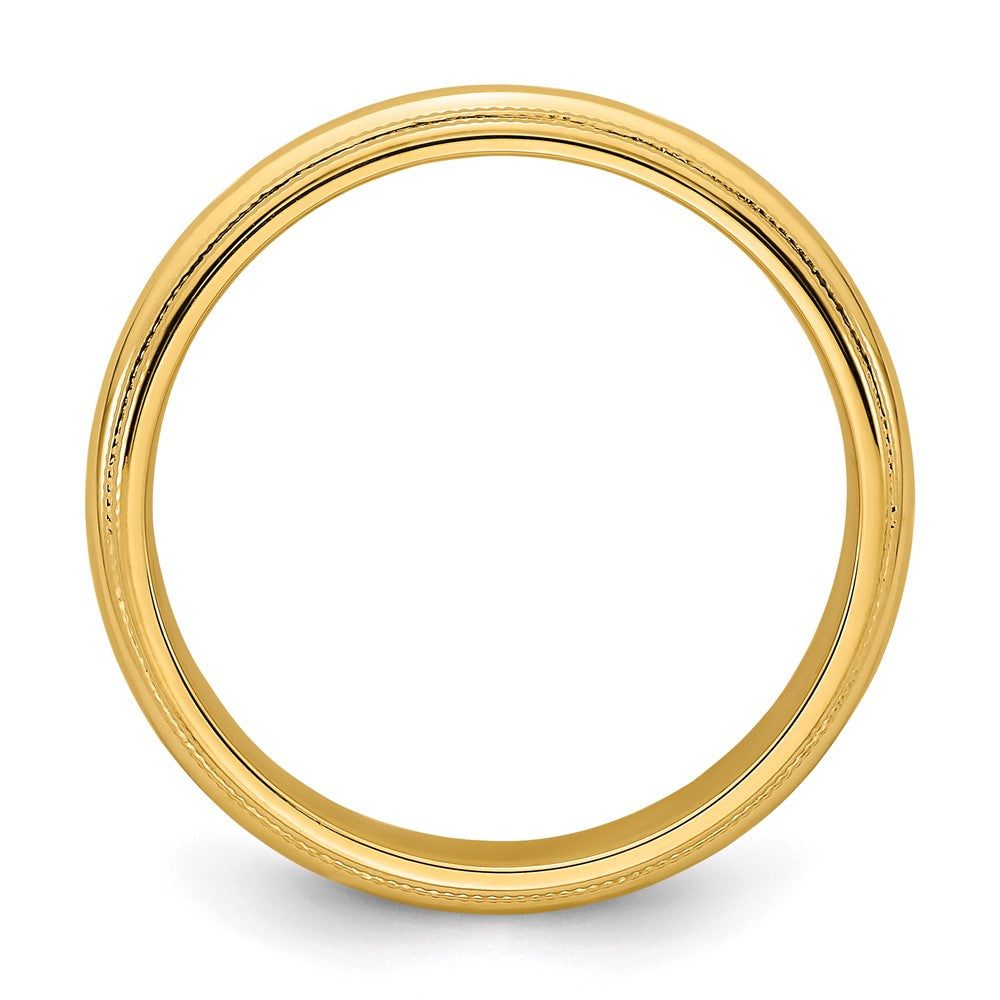 14KY 6mm Double Milgrain Comfort Fit Band Size 12.5