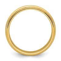 14KY 6mm Double Milgrain Comfort Fit Band Size 12.5