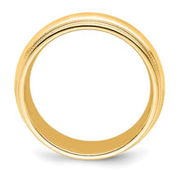 14KY 7mm Double Milgrain Comfort Fit Band Size 13.5