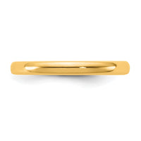 14KY 2.5mm European Comfort Fit Band Size 14