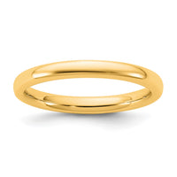 14KY 2.5mm European Comfort Fit Band Size 7.5