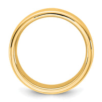 14KY 8mm European Comfort Fit Band Size 7.5