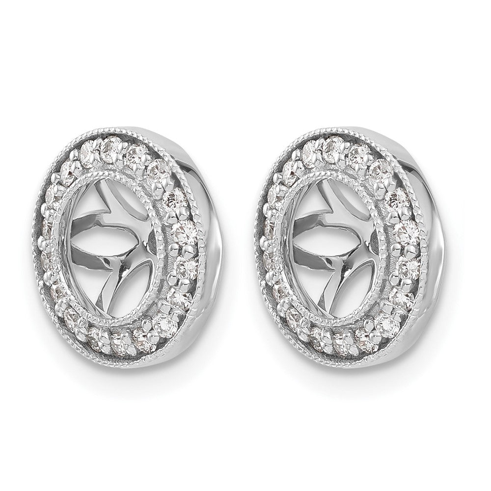 14K White Gold 1/3 ct Lab Grown Diamond VS/SI+ G+ Earring Jacket