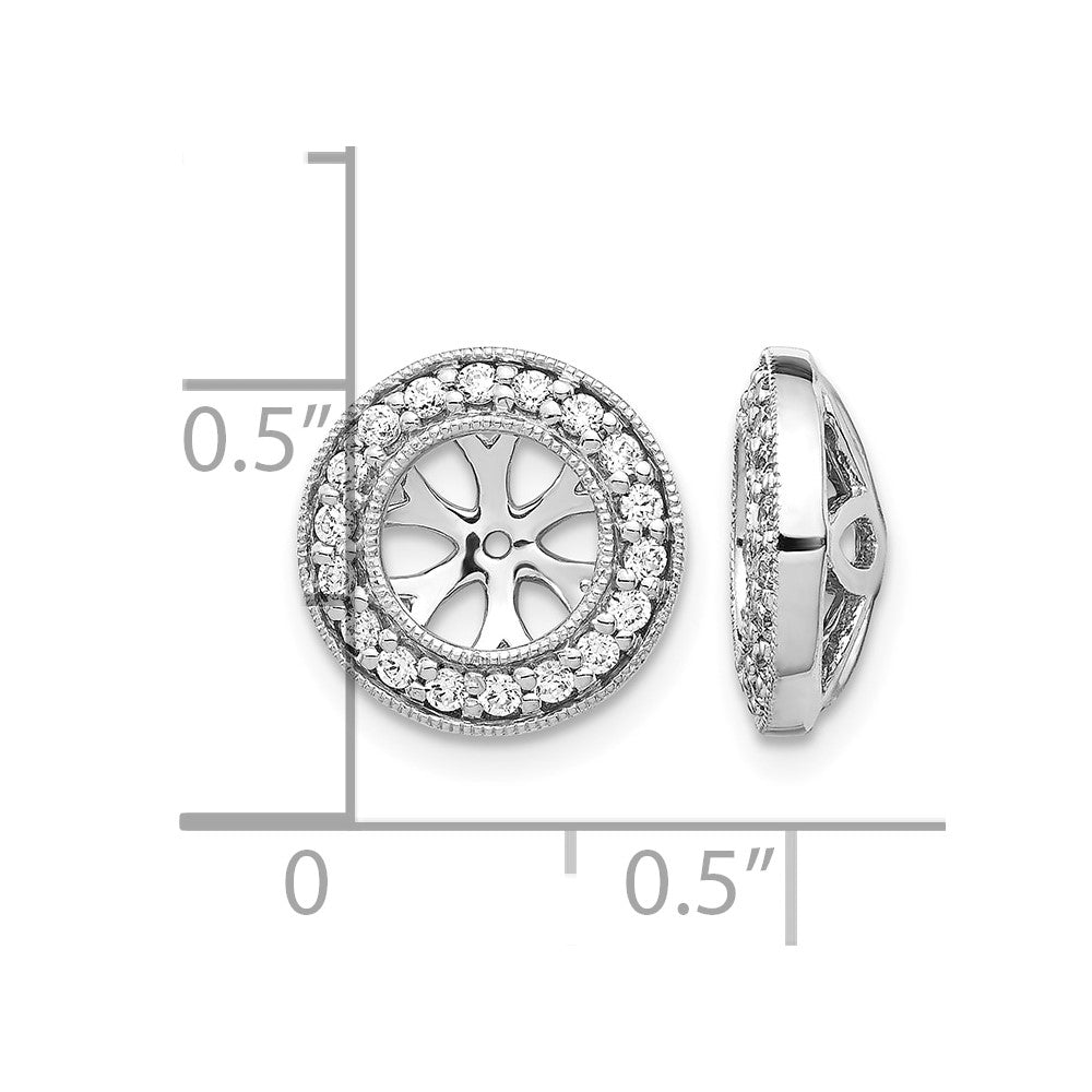 14K White Gold 1/3 ct Lab Grown Diamond VS/SI+ G+ Earring Jacket