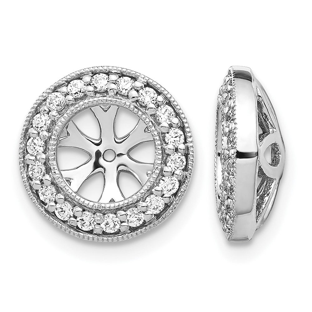 14K White Gold 1/3 ct Lab Grown Diamond VS/SI+ G+ Earring Jacket