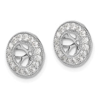 14k White Gold 5/8 ct Lab Grown Diamond VS/SI+ G+ Earring Jacket