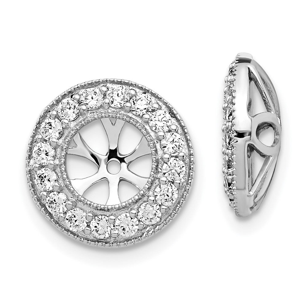 14k White Gold 5/8 ct Lab Grown Diamond VS/SI+ G+ Earring Jacket