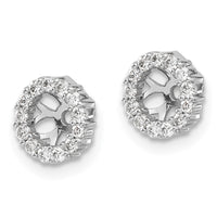 14k White Gold 1/4 ct Lab Grown Diamond VS/SI+ G+ Earring Jacket