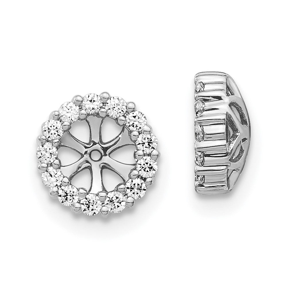 14k White Gold 1/4 ct Lab Grown Diamond VS/SI+ G+ Earring Jacket