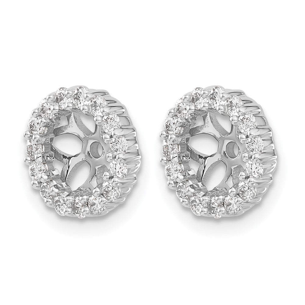 14k White Gold 1/2 ct Lab Grown Diamond VS/SI+ G+ Earring Jacket