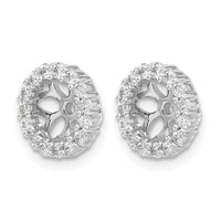 14k White Gold 1/2 ct Lab Grown Diamond VS/SI+ G+ Earring Jacket