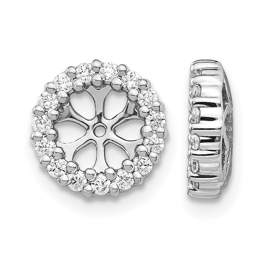14k White Gold 1/2 ct Lab Grown Diamond VS/SI+ G+ Earring Jacket