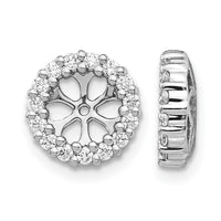 14k White Gold 1/2 ct Lab Grown Diamond VS/SI+ G+ Earring Jacket