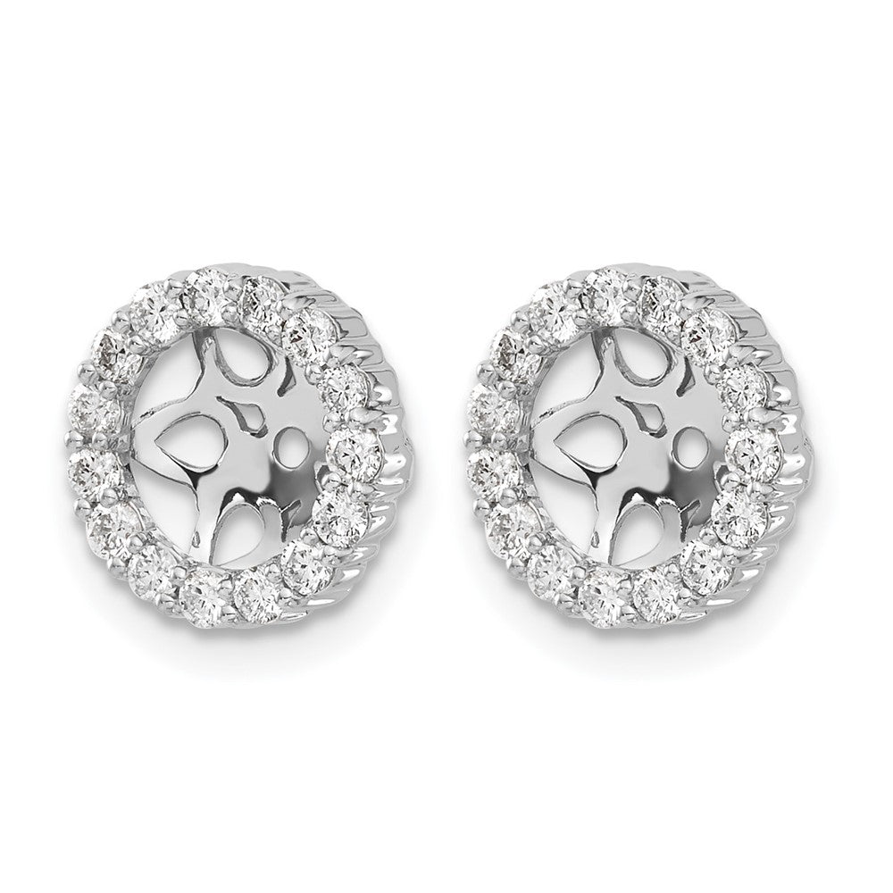 14k White Gold 1/2 ct Lab Grown Diamond VS/SI+ G+ Earring Jacket