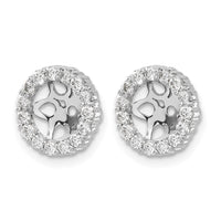 14k White Gold 1/2 ct Lab Grown Diamond VS/SI+ G+ Earring Jacket