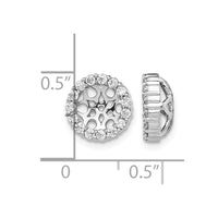 14k White Gold 1/2 ct Lab Grown Diamond VS/SI+ G+ Earring Jacket