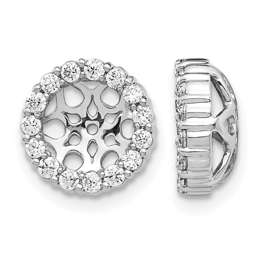 14k White Gold 1/2 ct Lab Grown Diamond VS/SI+ G+ Earring Jacket
