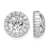 14k White Gold 1/2 ct Lab Grown Diamond VS/SI+ G+ Earring Jacket