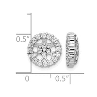 14k White Gold 3/4 ct Lab Grown Diamond VS/SI+ G+ Earring Jacket