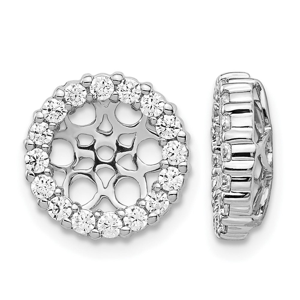 14k White Gold 3/4 ct Lab Grown Diamond VS/SI+ G+ Earring Jacket