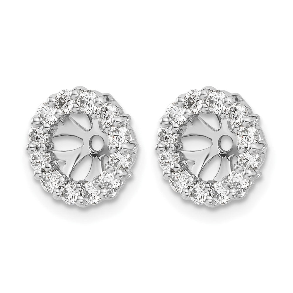 14k White Gold 3/4 ct Lab Grown Diamond VS/SI+ G+ Earring Jacket