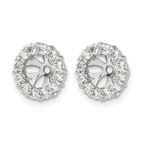14k White Gold 3/4 ct Lab Grown Diamond VS/SI+ G+ Earring Jacket