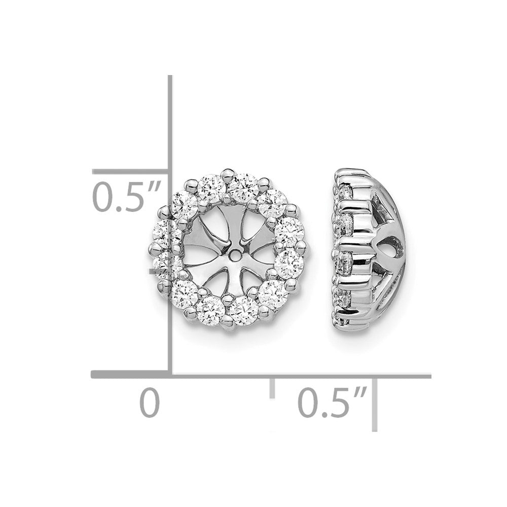14k White Gold 3/4 ct Lab Grown Diamond VS/SI+ G+ Earring Jacket