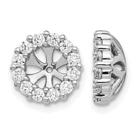 14k White Gold 3/4 ct Lab Grown Diamond VS/SI+ G+ Earring Jacket