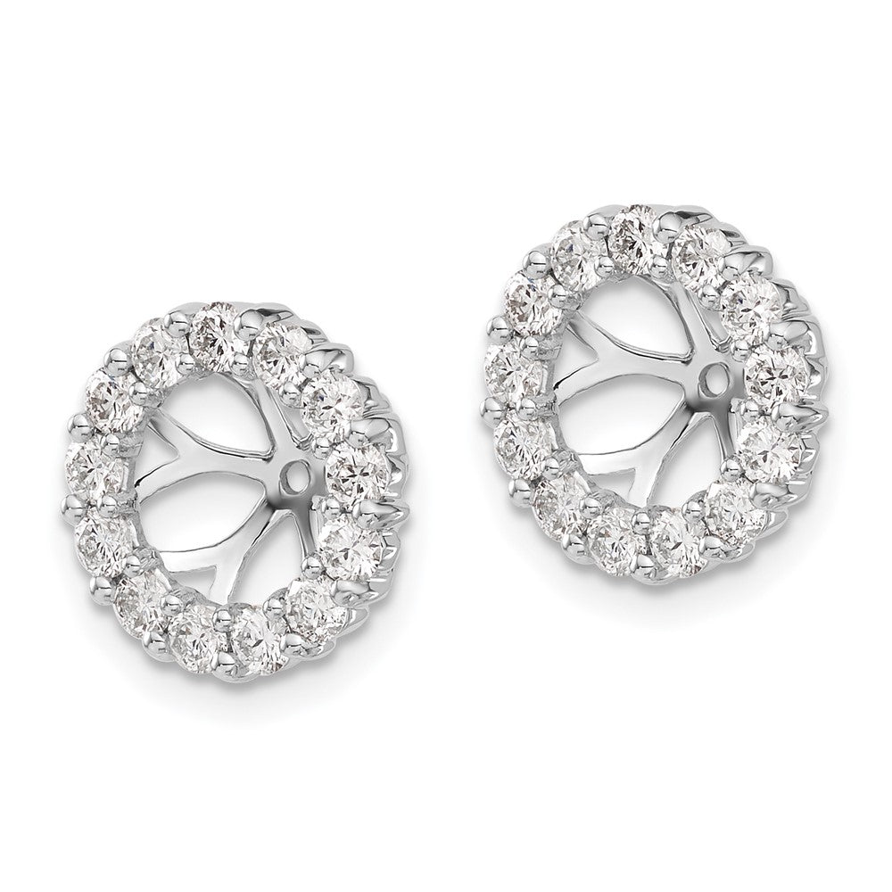 14k White Gold 1 ct Lab Grown Diamond VS/SI+ G+ Earring Jacket