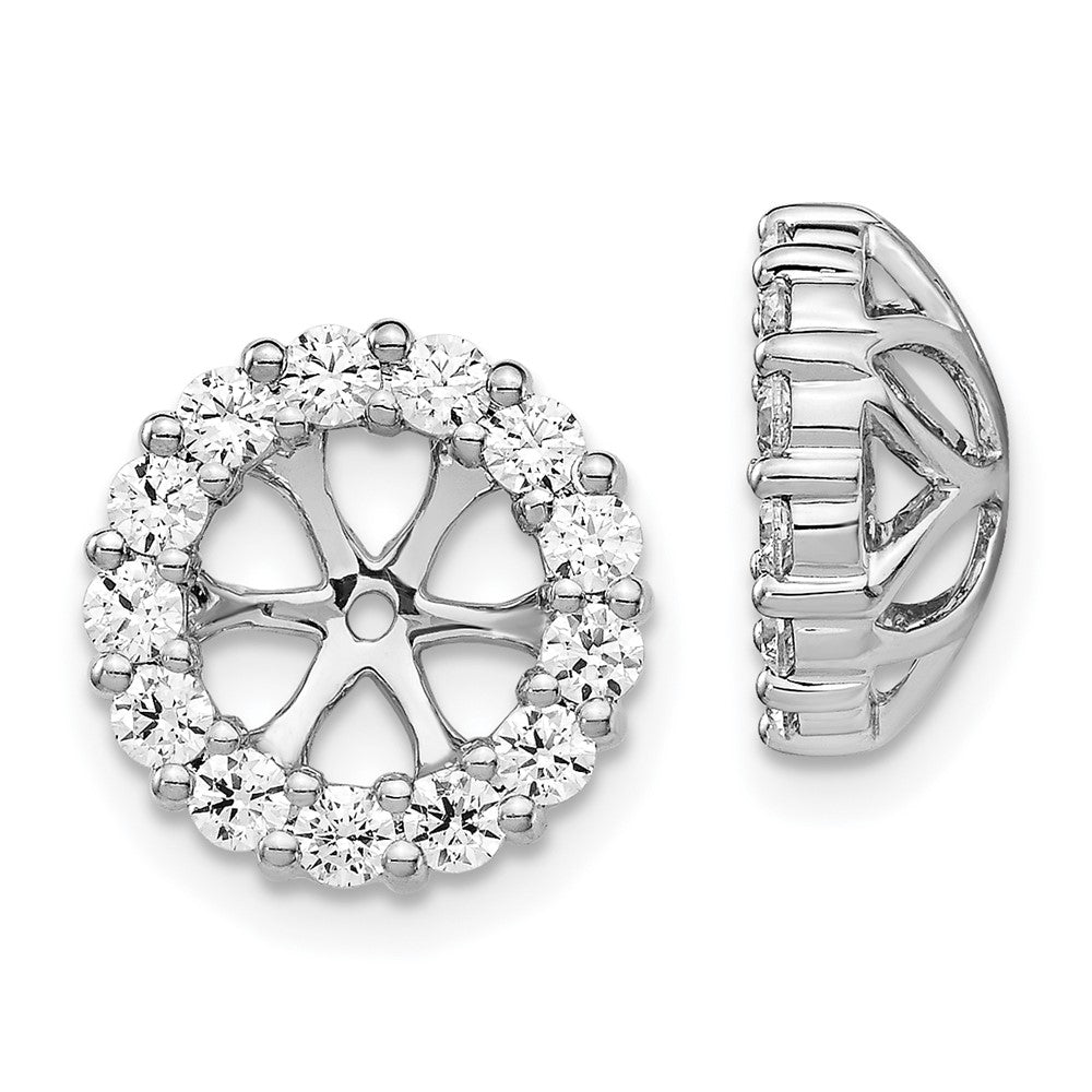 14k White Gold 1 ct Lab Grown Diamond VS/SI+ G+ Earring Jacket