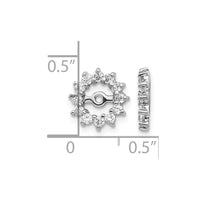 14k White Gold 1/2 ct Lab Grown Diamond VS/SI+ G+ Earring Jacket