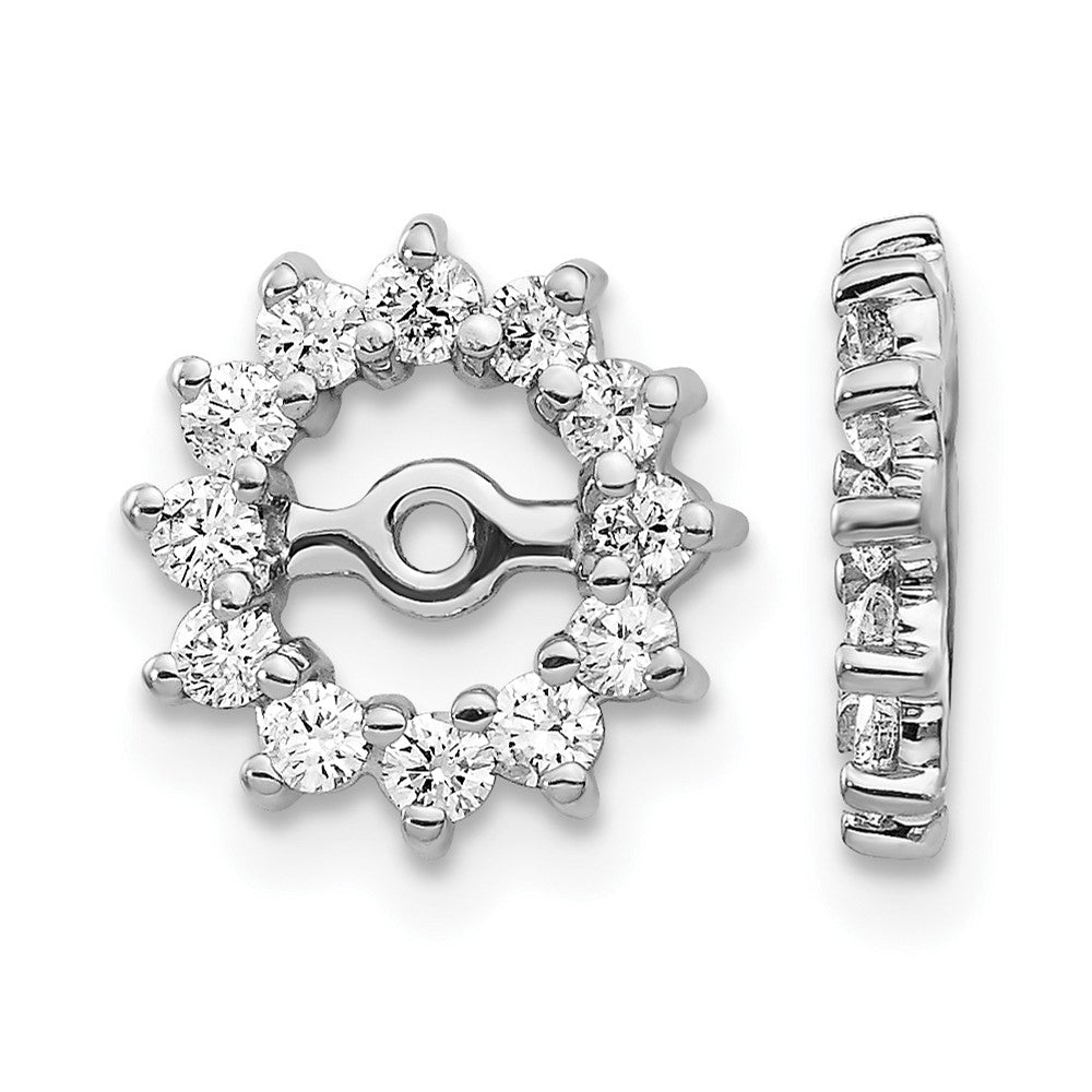 14k White Gold 1/2 ct Lab Grown Diamond VS/SI+ G+ Earring Jacket