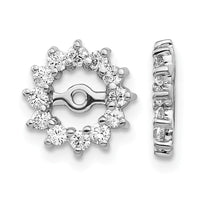 14k White Gold 1/2 ct Lab Grown Diamond VS/SI+ G+ Earring Jacket
