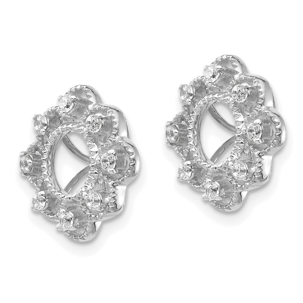 14k White Gold 1/4 ct Lab Grown Diamond VS/SI+ G+ Earring Jacket