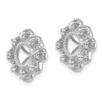 14k White Gold 1/4 ct Lab Grown Diamond VS/SI+ G+ Earring Jacket