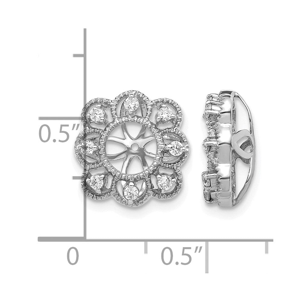 14k White Gold 1/4 ct Lab Grown Diamond VS/SI+ G+ Earring Jacket