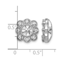14k White Gold 1/4 ct Lab Grown Diamond VS/SI+ G+ Earring Jacket